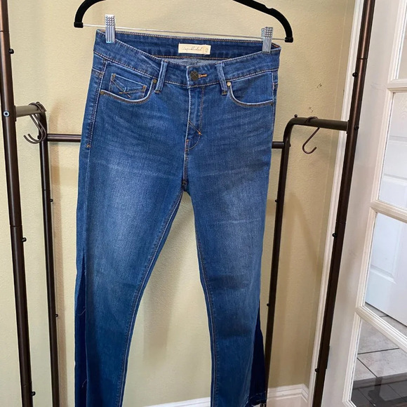 UNPUBLISHED Boutique brand Contrast Flare Wide Leg Denim Jeans - size 26 - Picture 8 of 9